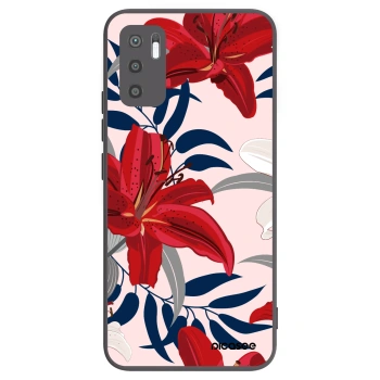 Picasee crna silikonska maskica za Xiaomi Redmi Note 10 5G - Red Lily