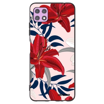 Picasee crna silikonska maskica za Samsung Galaxy A22 A226B 5G - Red Lily