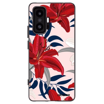 Picasee crna silikonska maskica za Xiaomi 11T Pro - Red Lily