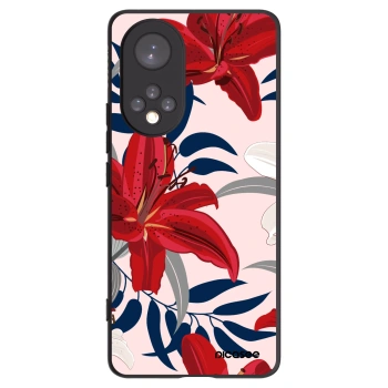 Picasee crna silikonska maskica za Honor 50 5G - Red Lily