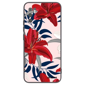 Picasee crna silikonska maskica za Xiaomi Poco M3 Pro 5G - Red Lily