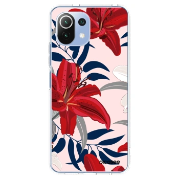 Picasee silikonska prozirna maskica za Xiaomi 11 Lite 5G NE - Red Lily