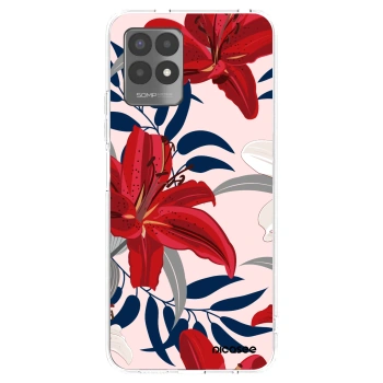 Picasee silikonska prozirna maskica za Realme 8i - Red Lily