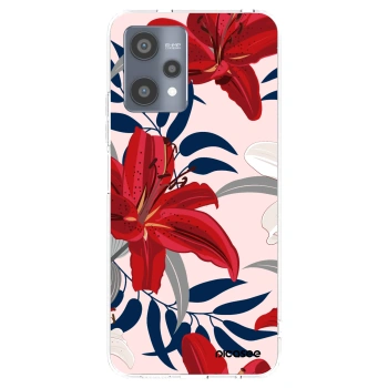 Picasee silikonska prozirna maskica za Realme 9 Pro 5G - Red Lily