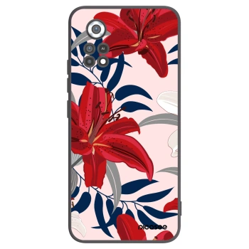 Picasee crna silikonska maskica za Xiaomi Poco X4 Pro 5G - Red Lily