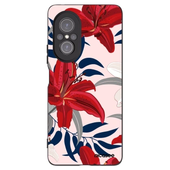 Picasee crna silikonska maskica za Huawei Nova 9 SE - Red Lily