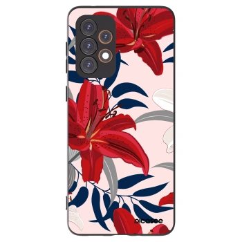 Picasee crna silikonska maskica za Samsung Galaxy A33 5G A336 - Red Lily
