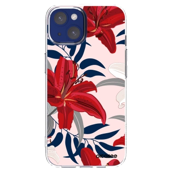 Picasee silikonska prozirna maskica za Apple iPhone 14 - Red Lily
