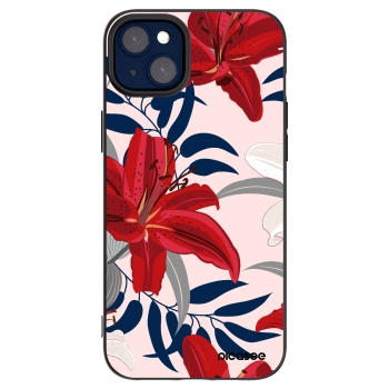 Picasee crna silikonska maskica za Apple iPhone 14 Plus - Red Lily