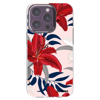 Picasee silikonska prozirna maskica za Apple iPhone 14 Pro - Red Lily