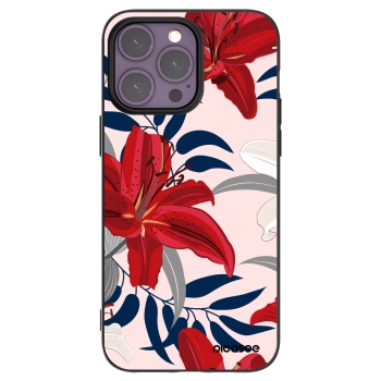 Picasee crna silikonska maskica za Apple iPhone 14 Pro Max - Red Lily