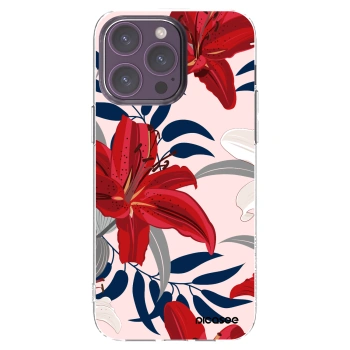 Picasee silikonska prozirna maskica za Apple iPhone 14 Pro Max - Red Lily