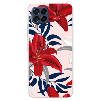 Picasee silikonska prozirna maskica za Samsung Galaxy M53 5G - Red Lily