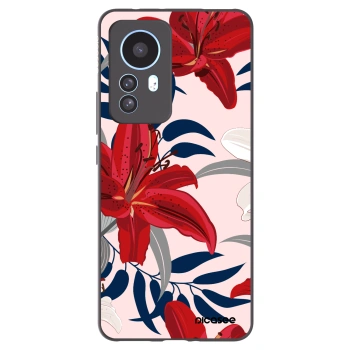 Picasee crna silikonska maskica za Xiaomi 12T Pro - Red Lily