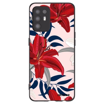 Picasee crna silikonska maskica za OPPO A94 5G - Red Lily