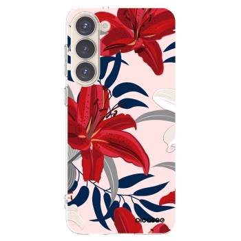 Picasee silikonska prozirna maskica za Samsung Galaxy S23+ 5G - Red Lily