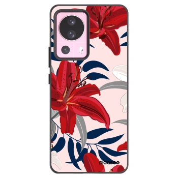 Picasee crna silikonska maskica za Xiaomi 13 Lite - Red Lily