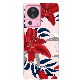Picasee silikonska prozirna maskica za Xiaomi 13 Lite - Red Lily
