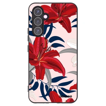 Picasee crna silikonska maskica za Samsung Galaxy A54 5G A546B - Red Lily