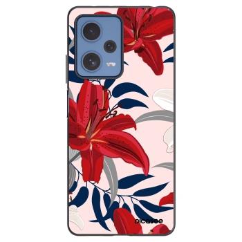 Picasee crna silikonska maskica za Xiaomi Redmi Note 12 Pro 5G - Red Lily