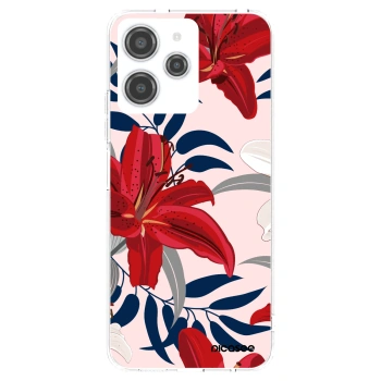 Picasee silikonska prozirna maskica za Xiaomi Redmi 12 4G - Red Lily