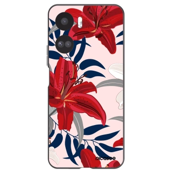 Picasee crna silikonska maskica za Honor 90 Lite 5G - Red Lily