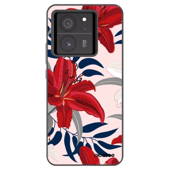 Picasee crna silikonska maskica za Xiaomi 13T - Red Lily