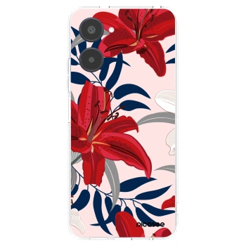 Picasee silikonska prozirna maskica za Realme 10 4G - Red Lily
