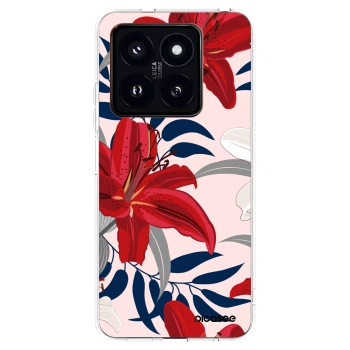 Picasee silikonska prozirna maskica za Xiaomi 14 Pro - Red Lily