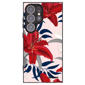 Picasee crna silikonska maskica za Samsung Galaxy S24 Ultra S928B 5G - Red Lily