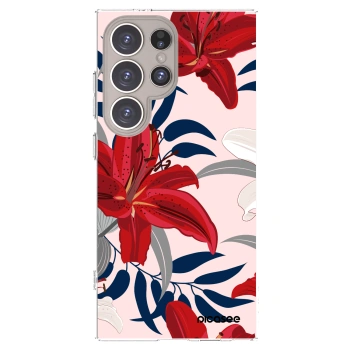 Picasee silikonska prozirna maskica za Samsung Galaxy S24 Ultra S928B 5G - Red Lily