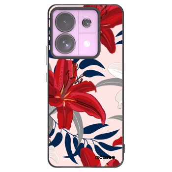 Picasee crna silikonska maskica za Xiaomi Redmi Note 13 Pro 5G - Red Lily