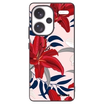 Picasee crna silikonska maskica za Xiaomi Redmi Note 13 Pro+ 5G - Red Lily