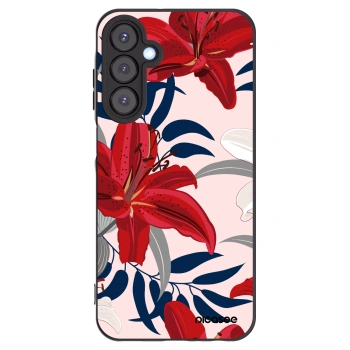 Picasee crna silikonska maskica za Samsung Galaxy A25 A256B 5G - Red Lily