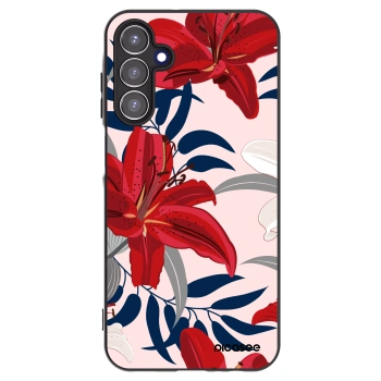 Picasee crna silikonska maskica za Samsung Galaxy A15 A156B 5G - Red Lily