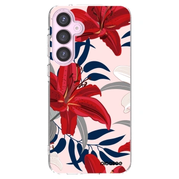 Picasee silikonska prozirna maskica za Samsung Galaxy A55 5G A556B - Red Lily