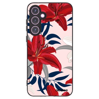 Picasee crna silikonska maskica za Samsung Galaxy A35 5G A356B - Red Lily