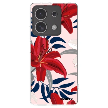 Picasee silikonska prozirna maskica za Xiaomi Redmi Note 13 4G - Red Lily