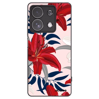 Picasee crna silikonska maskica za Xiaomi Redmi Note 13 Pro 4G - Red Lily
