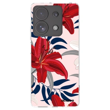 Picasee silikonska prozirna maskica za Xiaomi Redmi Note 13 Pro 4G - Red Lily