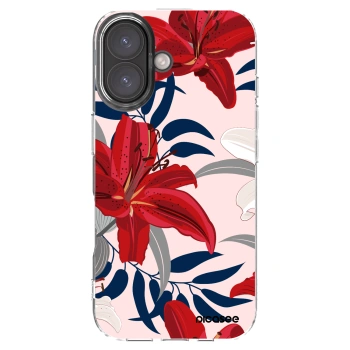 Picasee silikonska prozirna maskica za Apple iPhone 16 - Red Lily