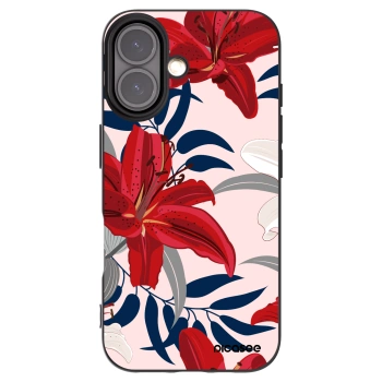 Picasee crna silikonska maskica za Apple iPhone 16 - Red Lily