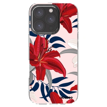 Picasee silikonska prozirna maskica za Apple iPhone 16 Pro - Red Lily