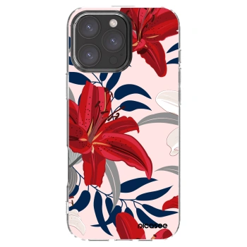 Picasee silikonska prozirna maskica za Apple iPhone 16 Pro Max - Red Lily