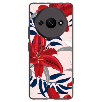 Picasee crna silikonska maskica za Xiaomi Redmi A3 - Red Lily