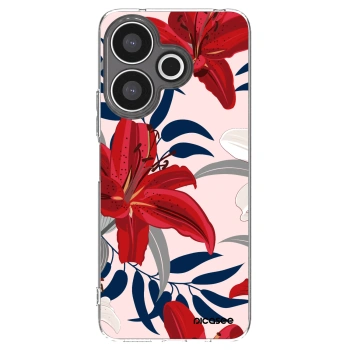 Picasee silikonska prozirna maskica za Xiaomi Redmi 13 4G - Red Lily