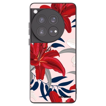 Picasee crna silikonska maskica za OnePlus 12 5G - Red Lily