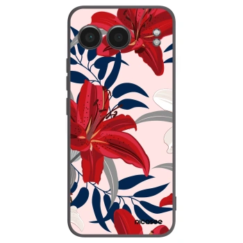 Picasee crna silikonska maskica za OnePlus Nord 4 - Red Lily