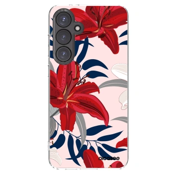 Picasee silikonska prozirna maskica za Samsung Galaxy S24 FE S721B - Red Lily