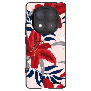 Picasee crna silikonska maskica za Xiaomi Redmi Note 14 Pro+ 5G - Red Lily